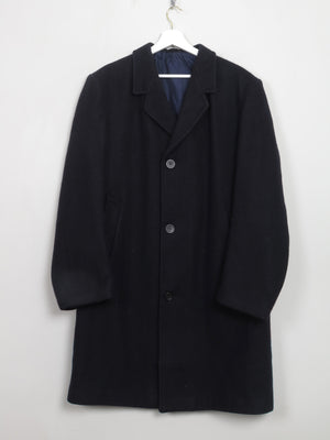 Men's Navy Wool Overcoat 44/L - The Harlequin