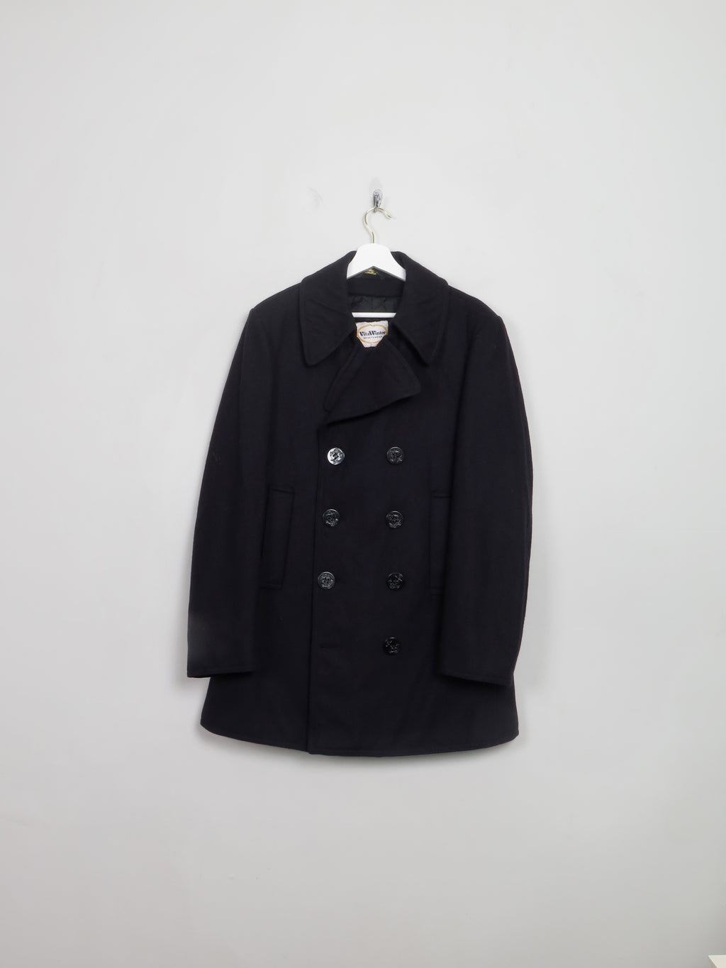 Men's Vintage Navy Peacoat 40" M - The Harlequin