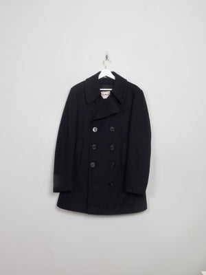 Men's Vintage Navy Peacoat 40" M - The Harlequin