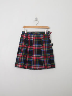 Vintage Tartan Mini Skirt 28" S - The Harlequin