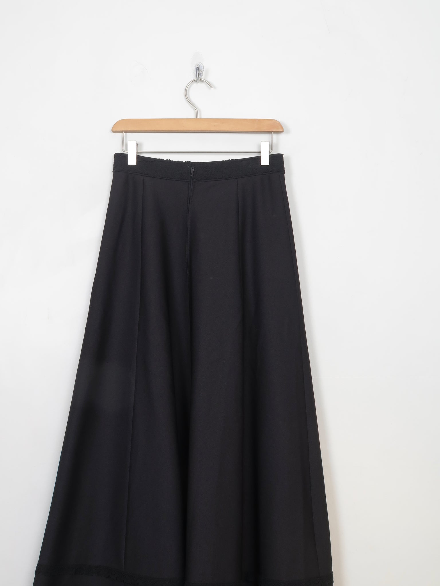 Vintage Black Long Panelled Skirt XS/S