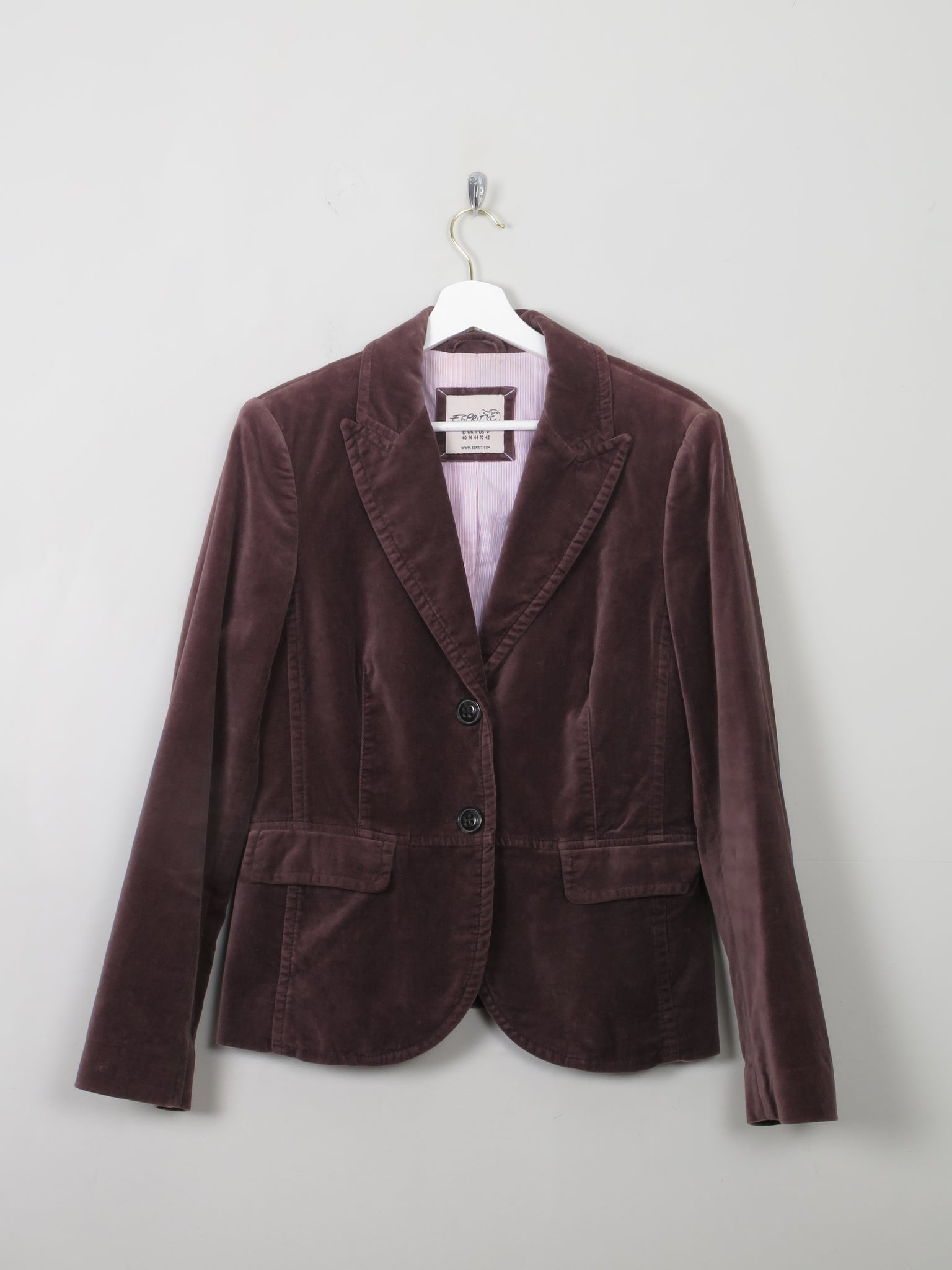 Women's Vintage Mauve Velvet Jacket M - The Harlequin