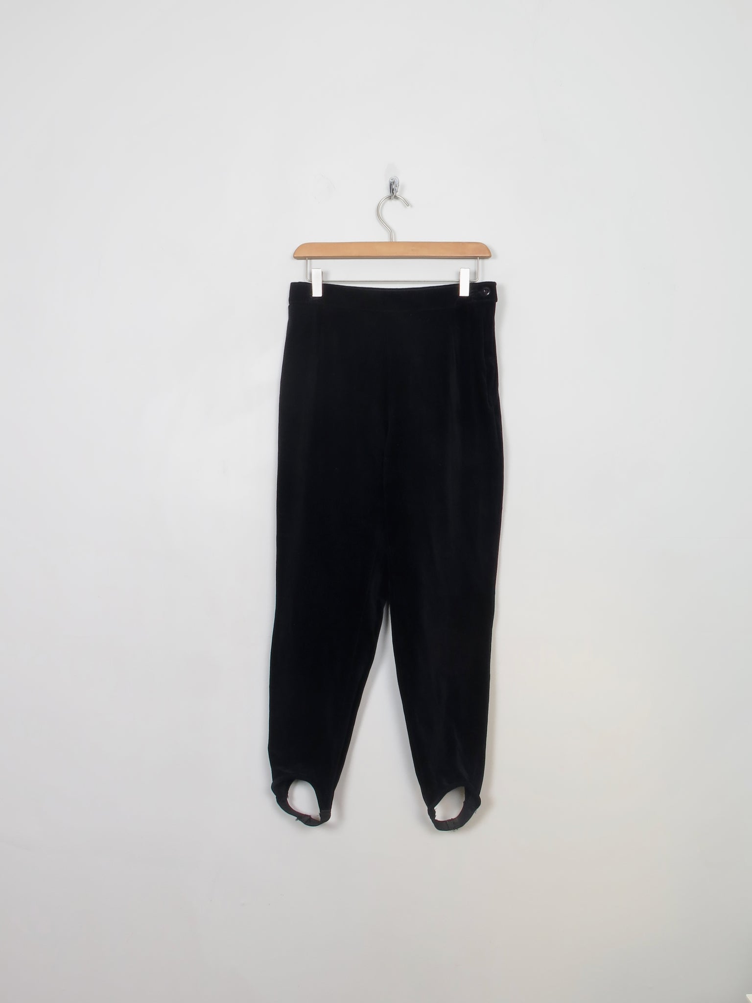 Women's Vintage  Black Velvet Ski Pants 28" W