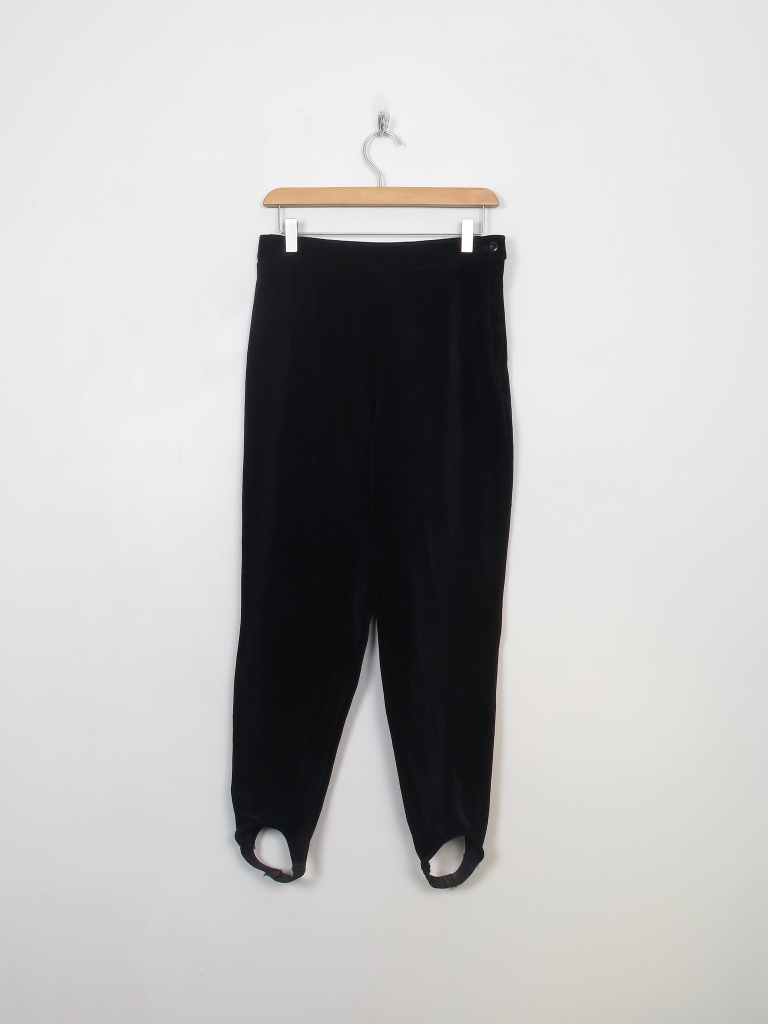 Women's Vintage  Black Velvet Ski Pants 28" W