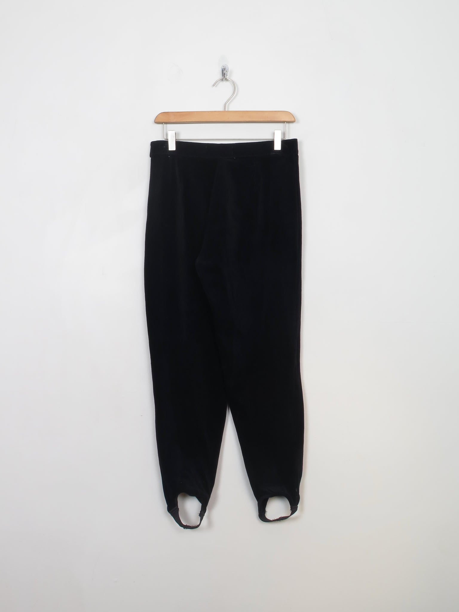 Women's Vintage  Black Velvet Ski Pants 28" W