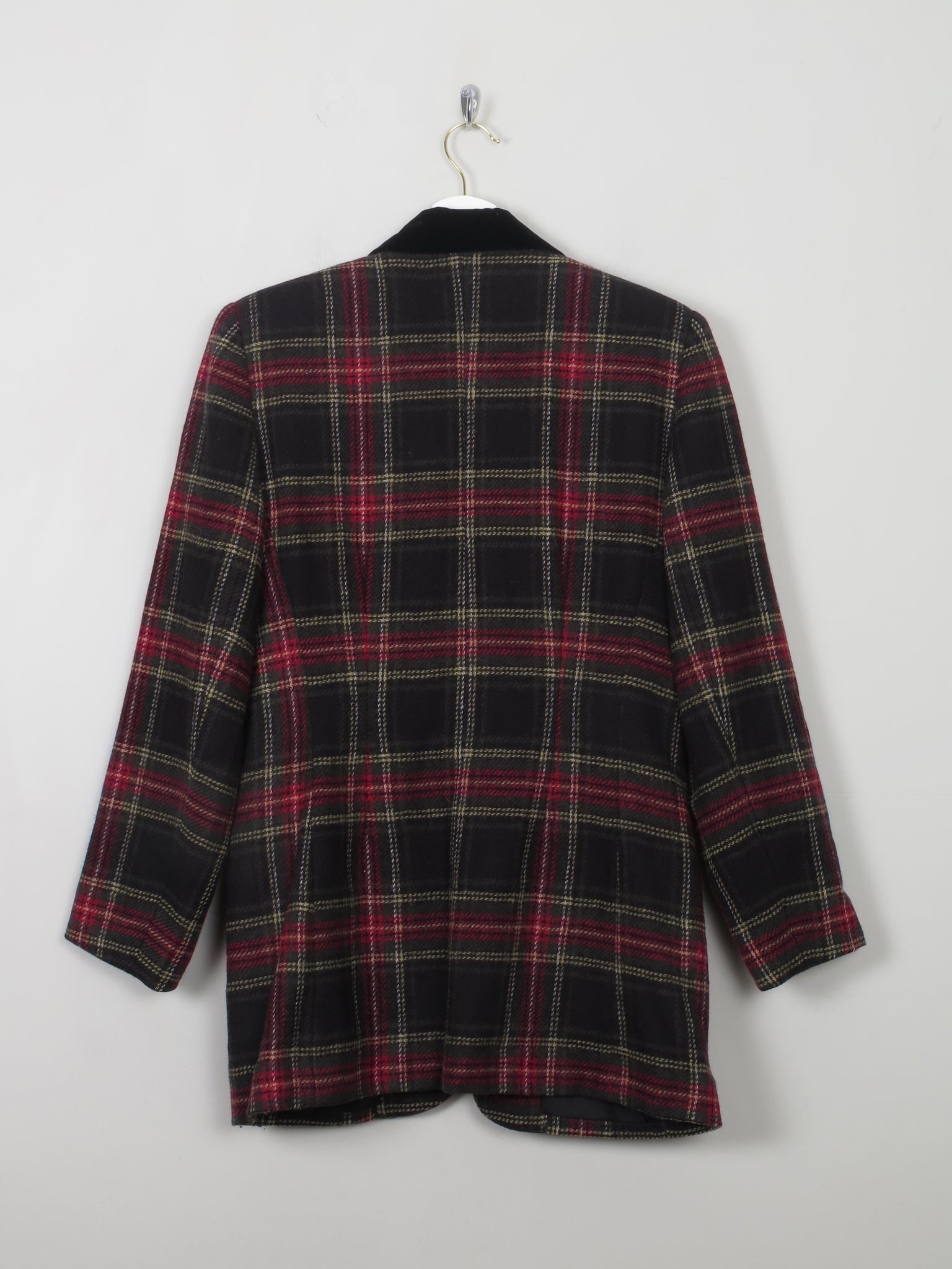 Women's Vintage Tweed Tartan Jacket S - The Harlequin