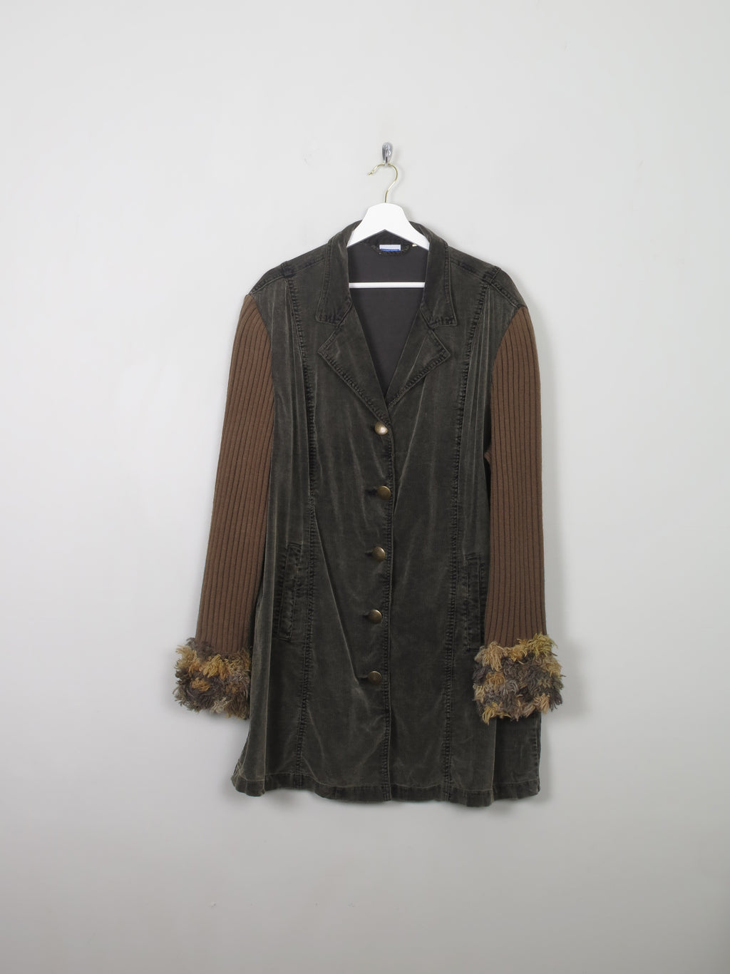 Women's Vintage Corduroy Coat XL - The Harlequin