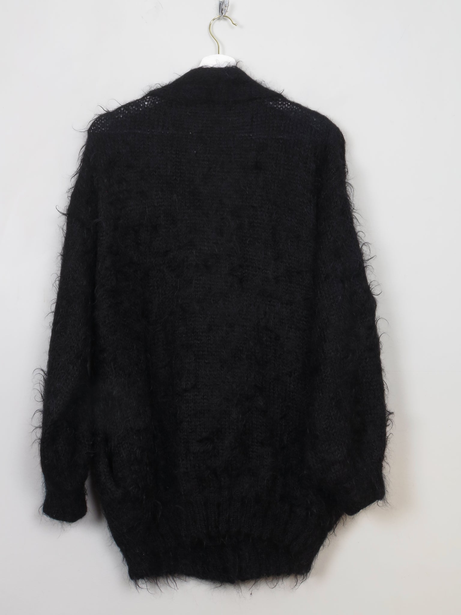 Women's Vintage Black Mohair Cardigan S-L