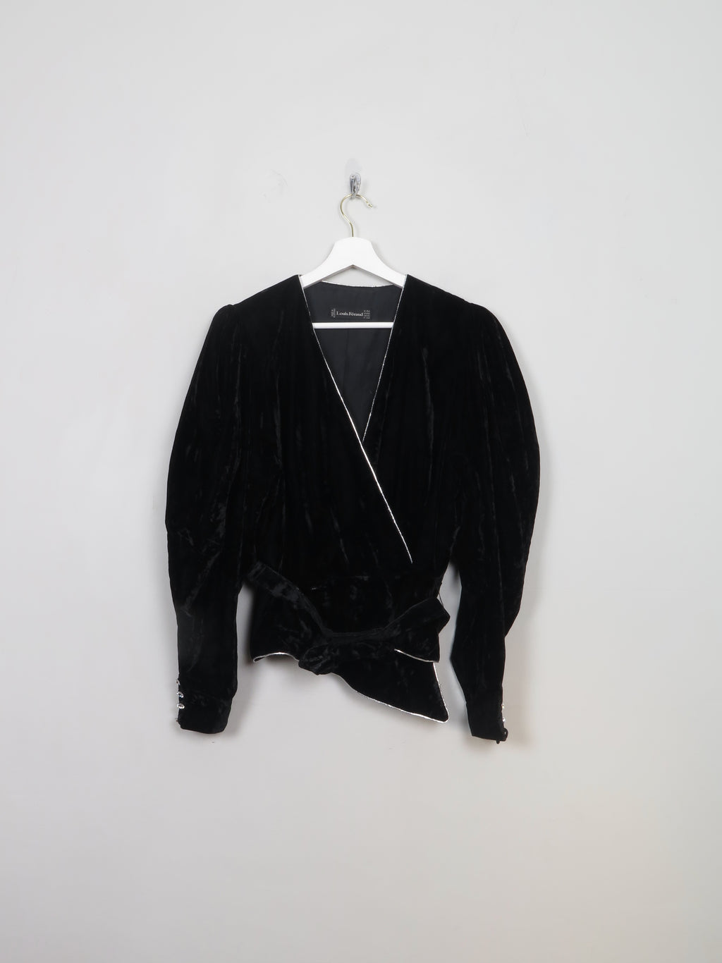 Women's Vintage Black Louis Feraud Velvet Jacket S/M