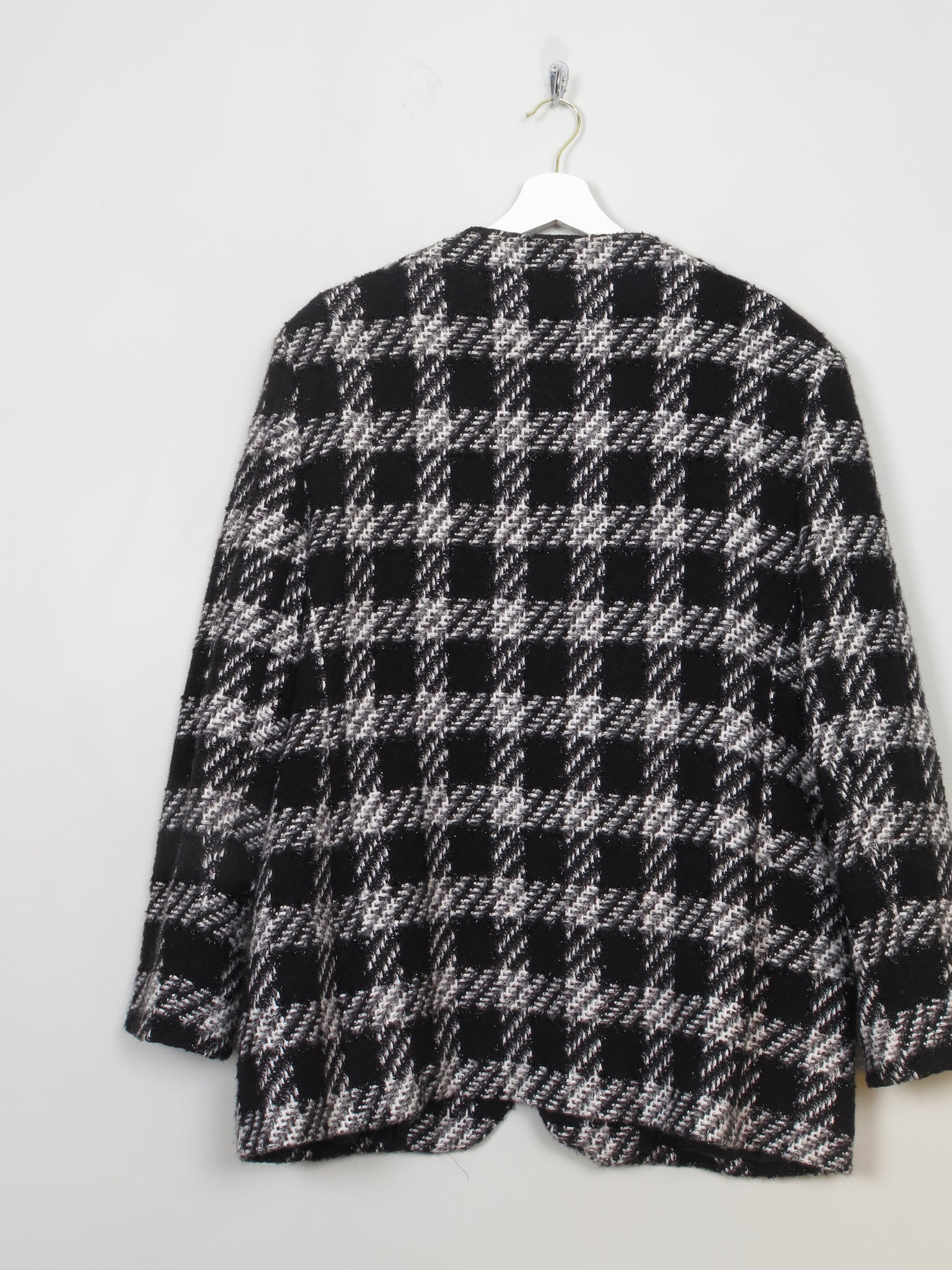 Women's Vintage Black & Grey Tweed Hourihan Jacket XL