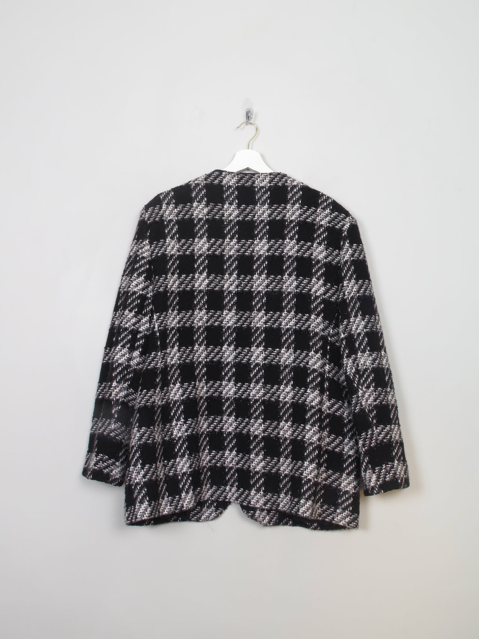 Women's Vintage Black & Grey Tweed Hourihan Jacket XL