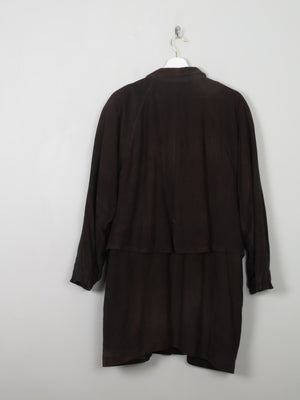 Women's Brown Vintage Suede Coat M/L - The Harlequin