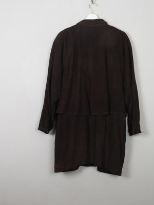 Women's Brown Vintage Suede Coat M/L - The Harlequin