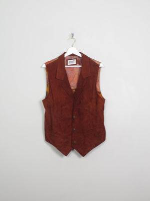 Women's Vintage Rust Suede Waistcoat S/M - The Harlequin