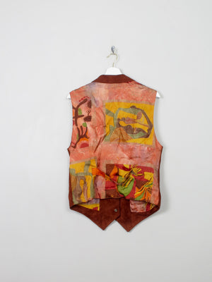 Women's Vintage Rust Suede Waistcoat S/M - The Harlequin