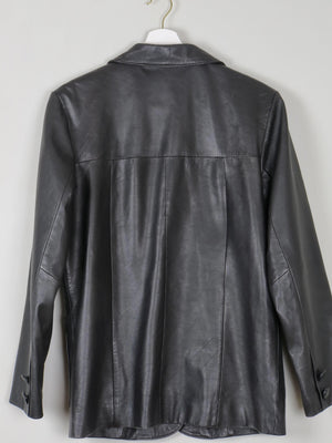 Women's Black Leather Vintage Jacket M