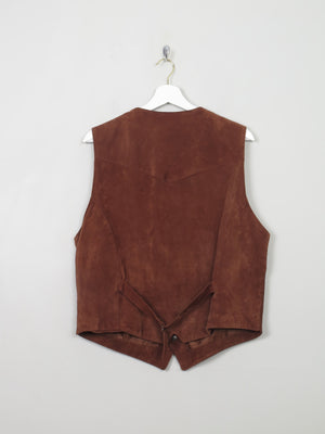 Men's Rust Suede Waistcoat M - The Harlequin