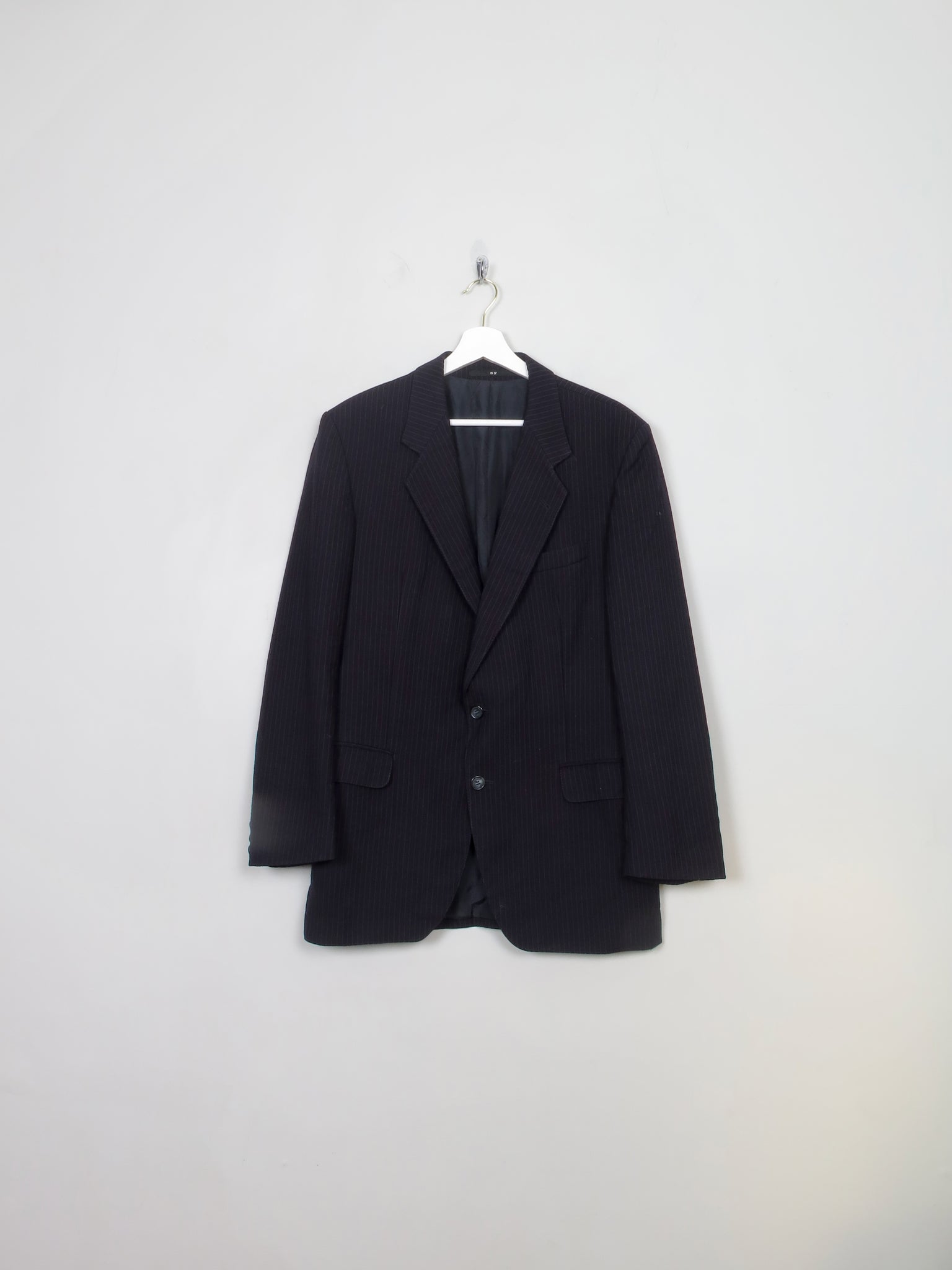 Men's Vintage Pinstriped Tailored Jacket 40/ M