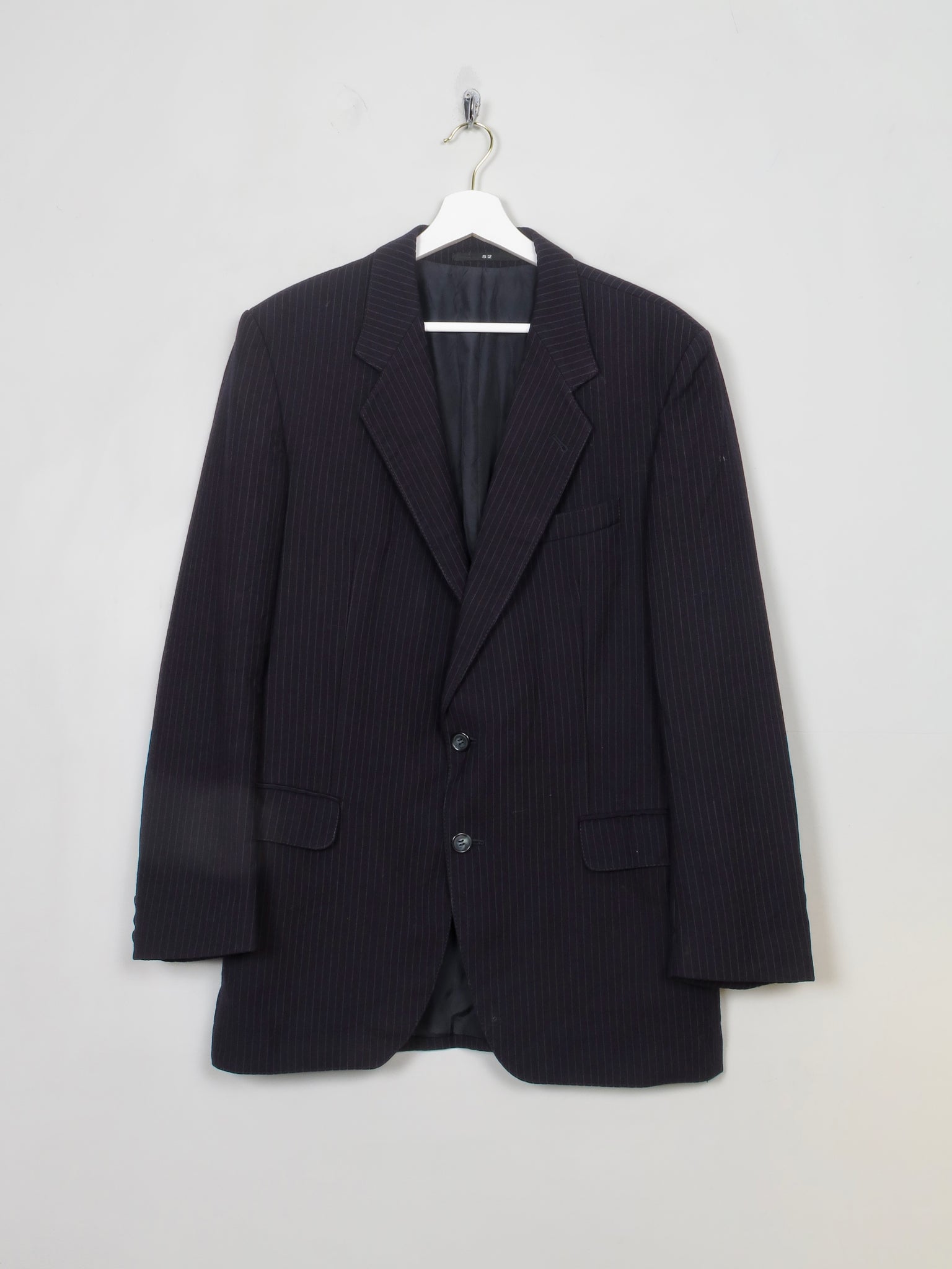 Men's Vintage Pinstriped Tailored Jacket 40/ M