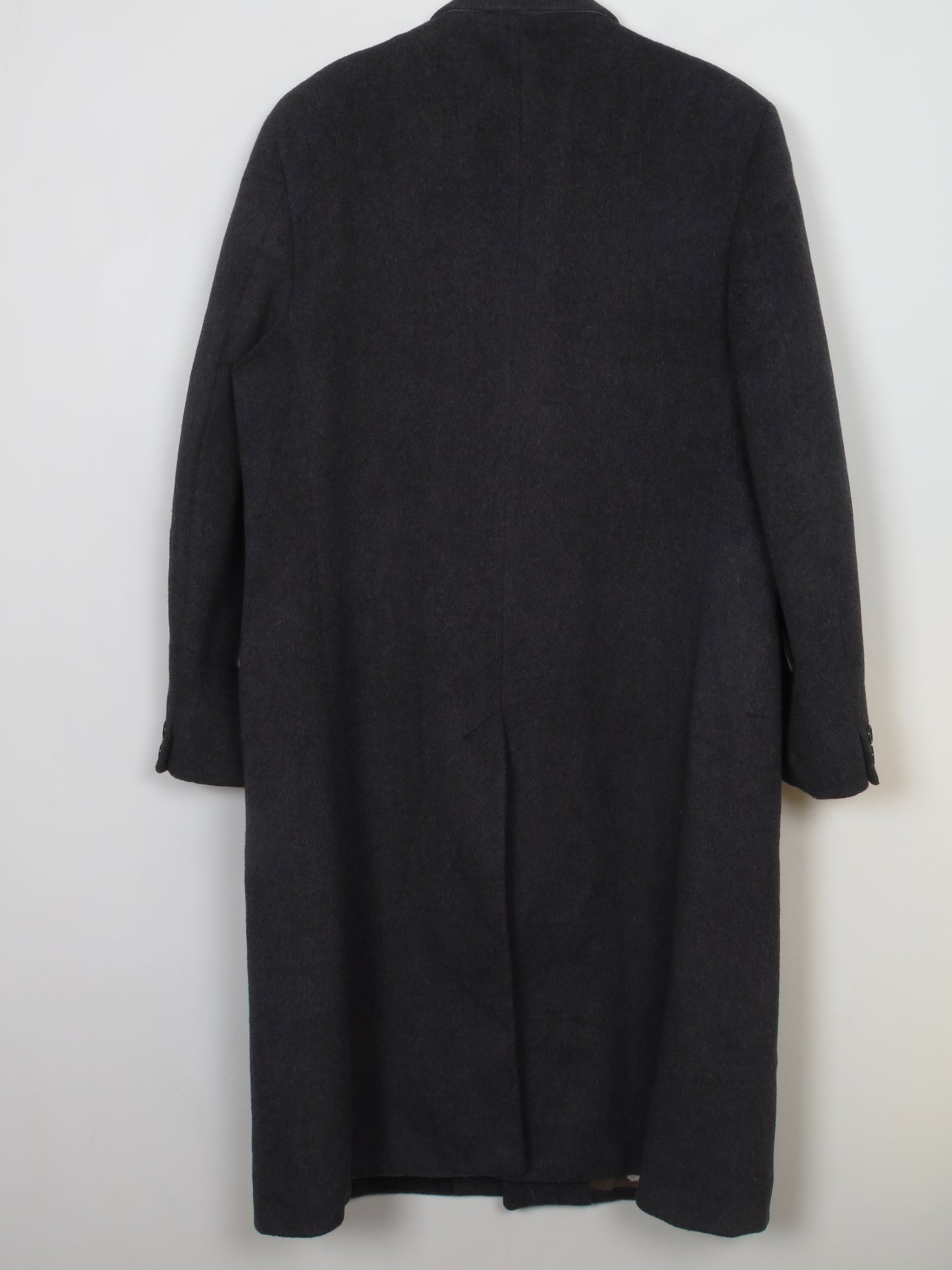 Men's Classic Vintage Grey Wool Overcoat L/44" Long