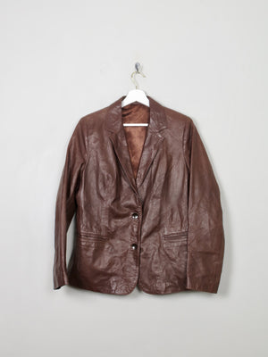 Women's Vintage Soft Brown Leather Jacket M - The Harlequin