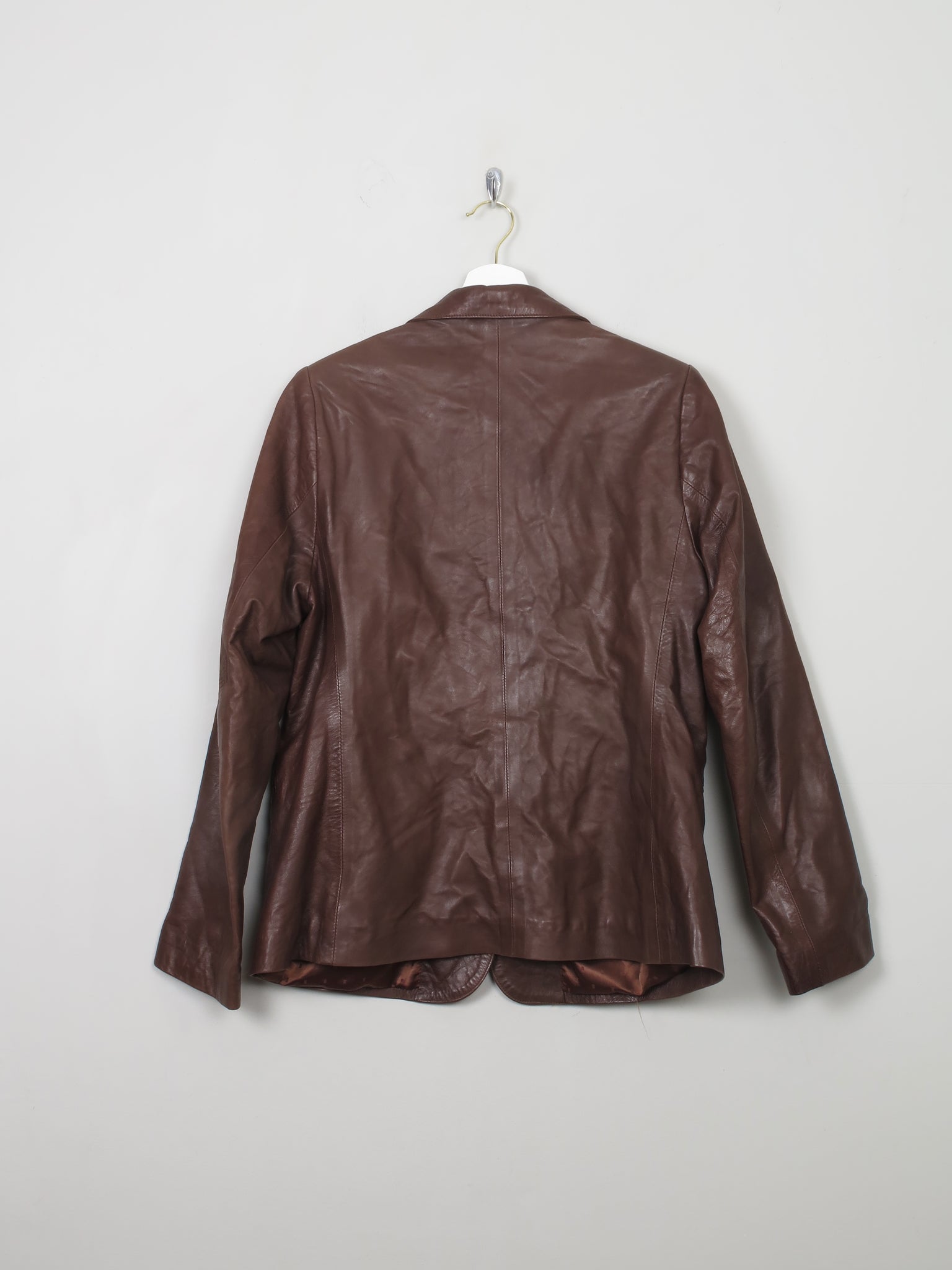 Women's Vintage Soft Brown Leather Jacket M - The Harlequin