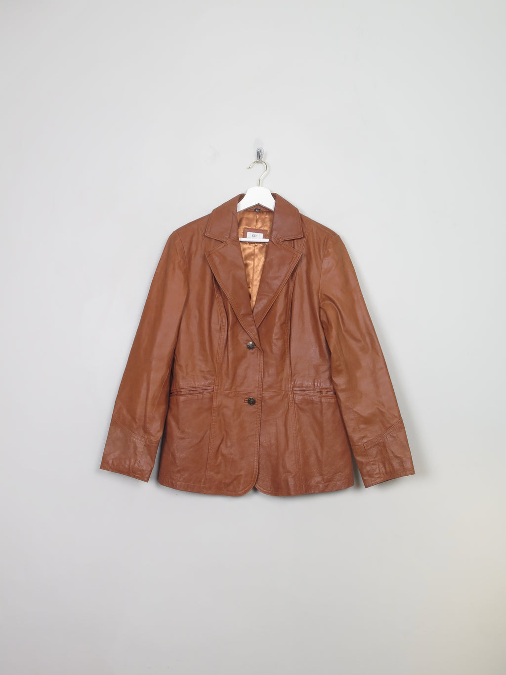 Women's Vintage Tan Leather Jacket M