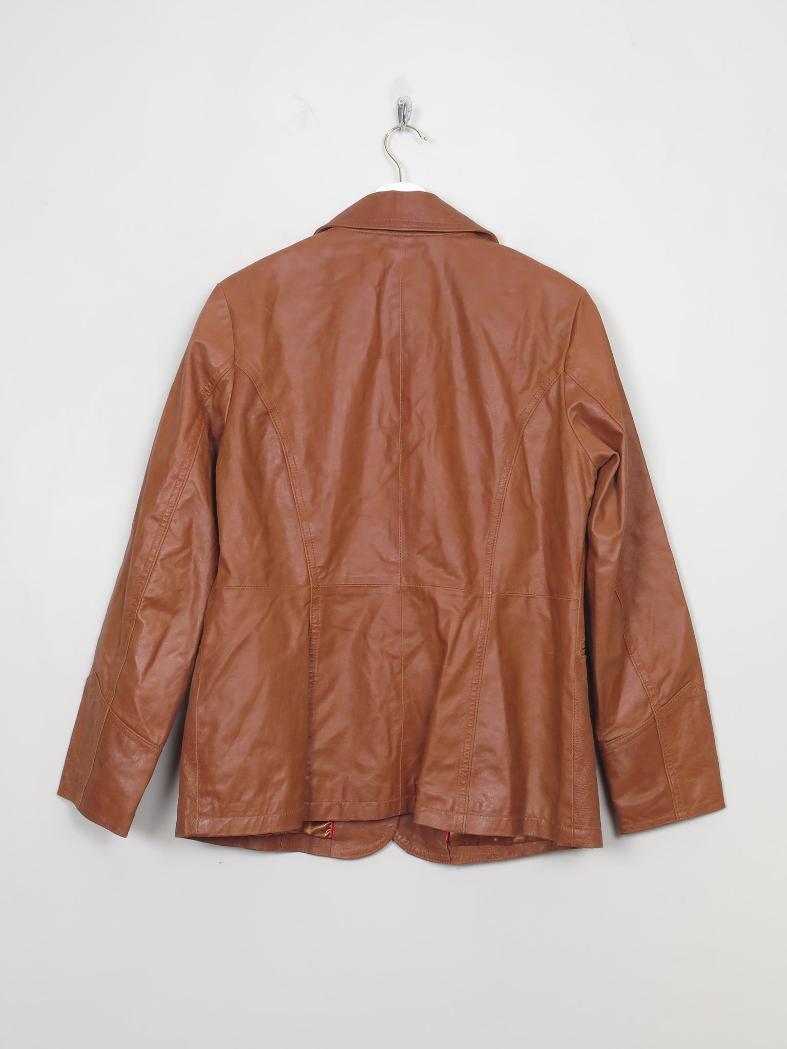 Women's Vintage Tan Leather Jacket M