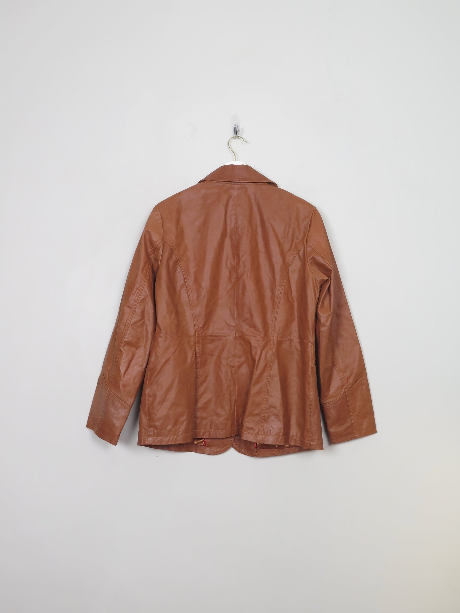 Women's Vintage Tan Leather Jacket M