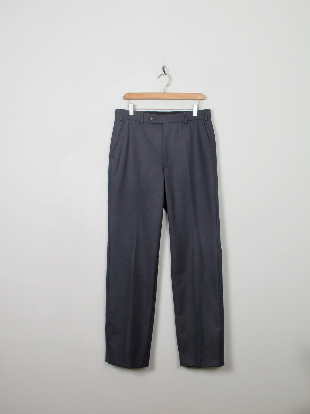 Men's Vintage Dark Grey Wool Trousers 32"/32L - The Harlequin