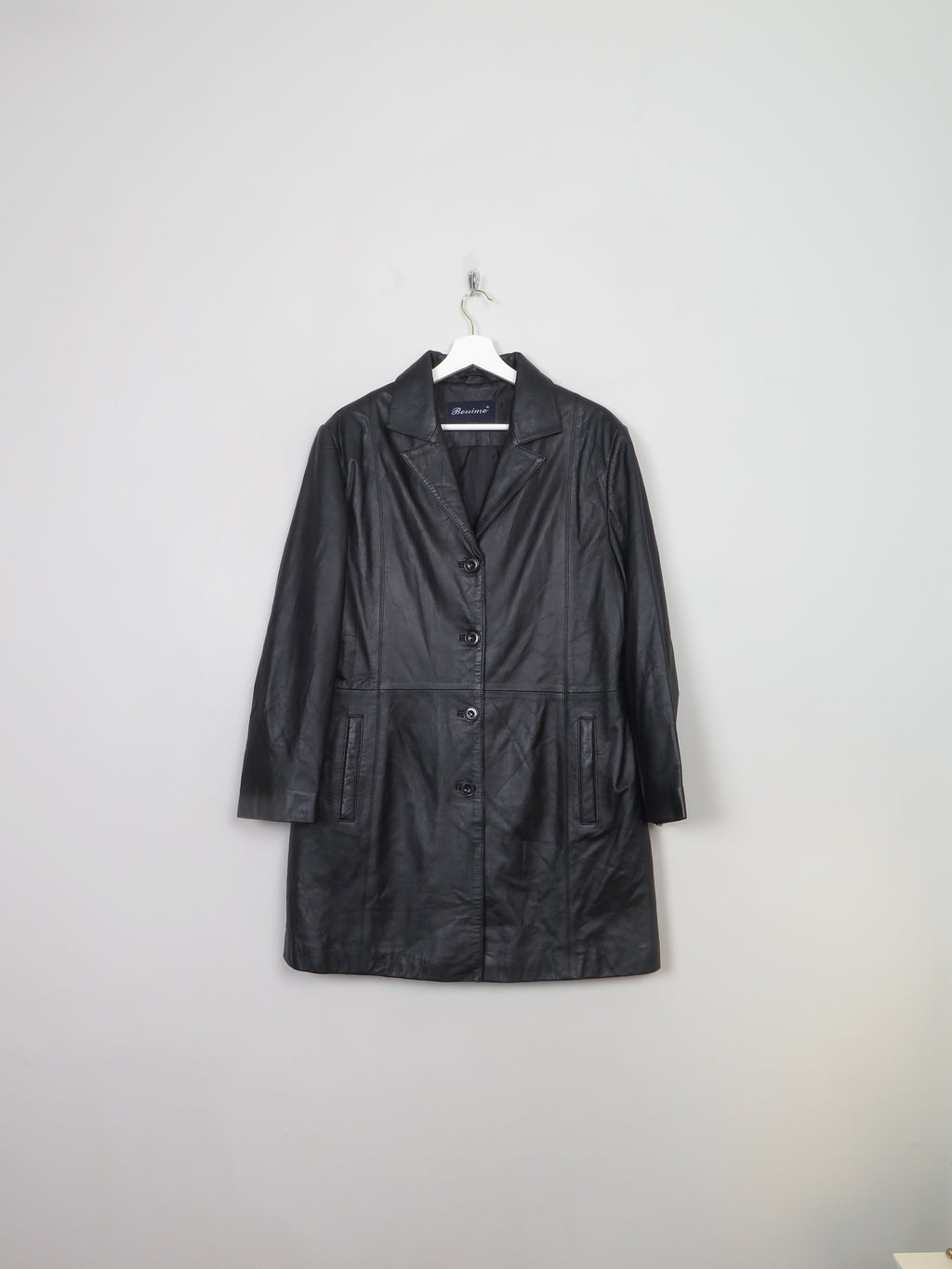 Women's Vintage Leather Short Coat L 14/16