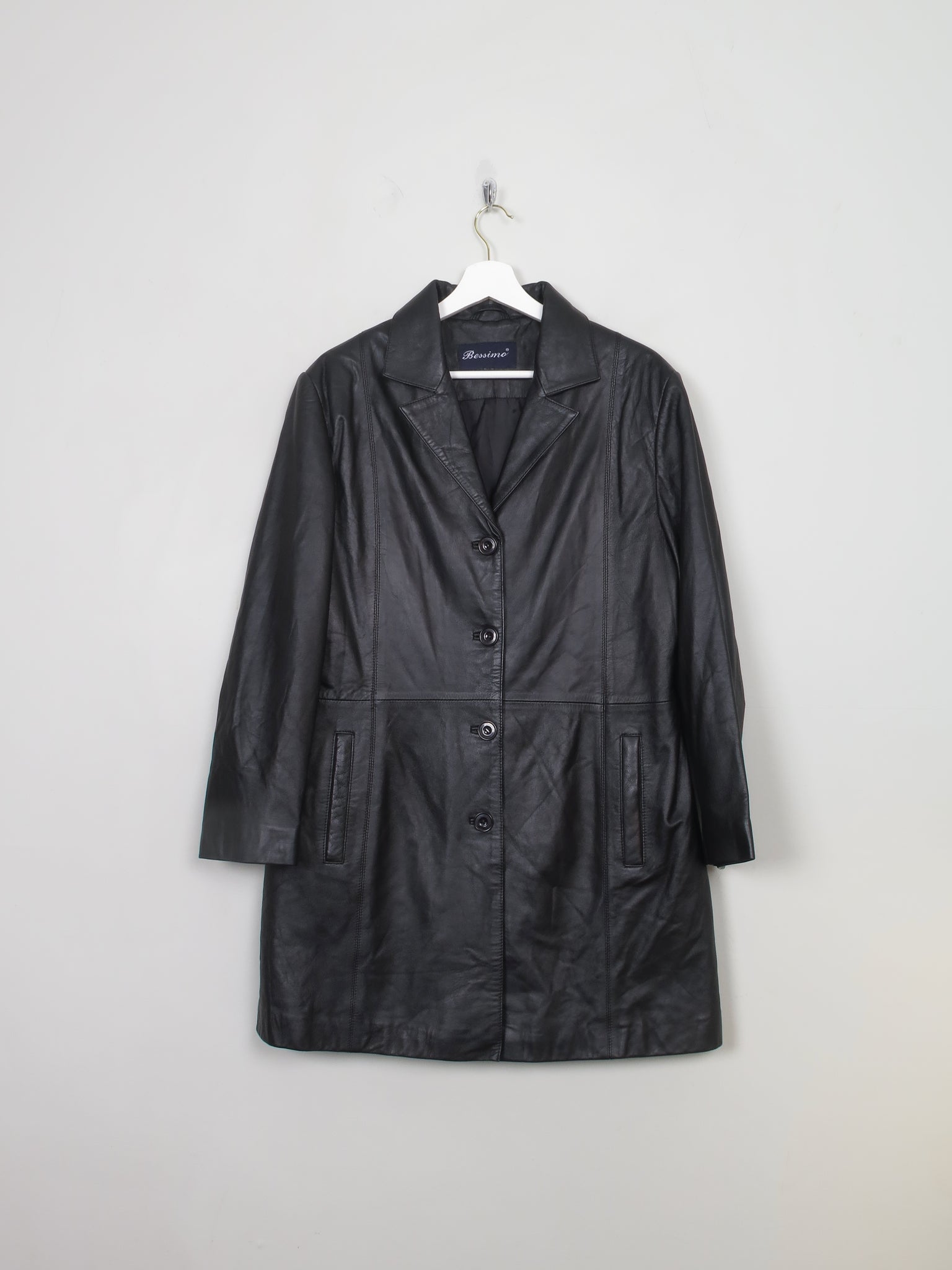 Women's Vintage Leather Short Coat L 14/16