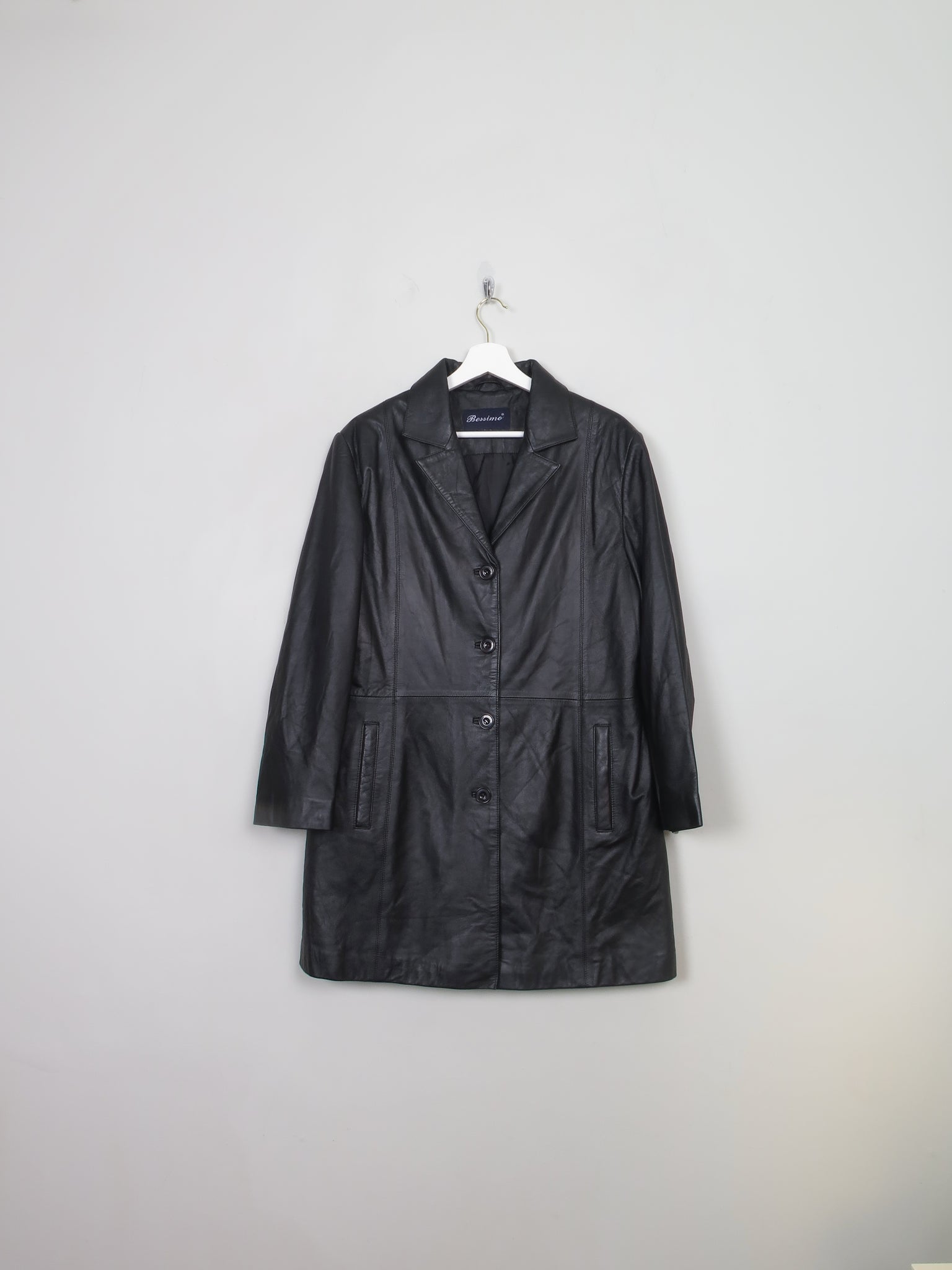 Women's Vintage Leather Short Coat L 14/16