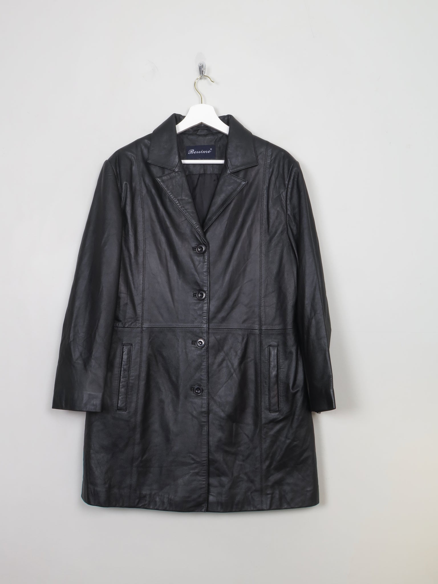 Women's Vintage Leather Short Coat L 14/16
