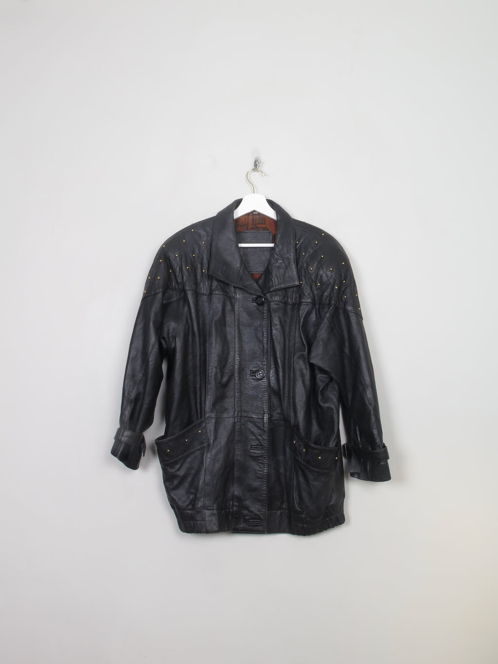 Women's Vintage 80s Leather Short Coat M/L