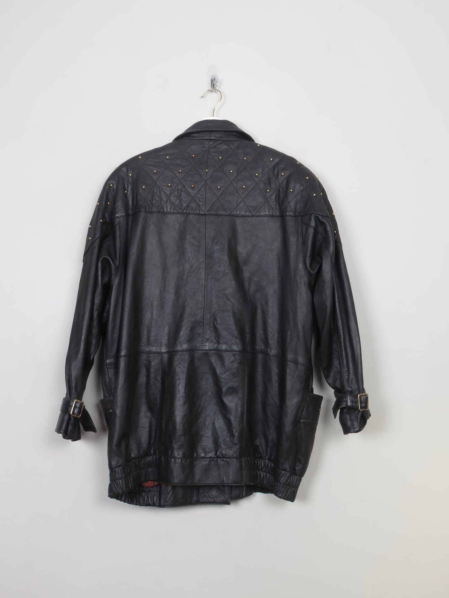 Women's Vintage 80s Leather Short Coat M/L