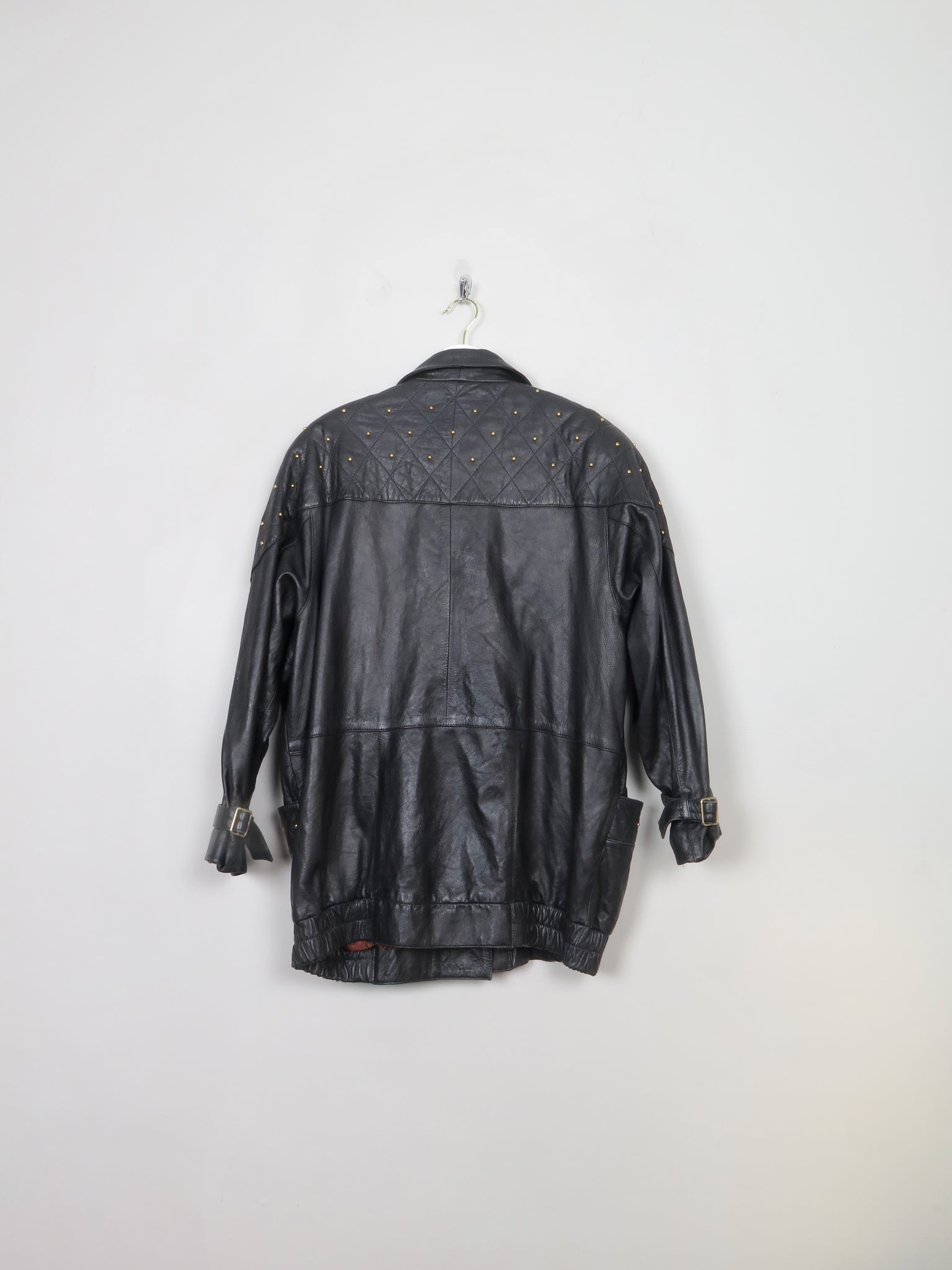 Women's Vintage 80s Leather Short Coat M/L