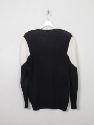 Women's Vintage Black & White Jumper M/L - The Harlequin