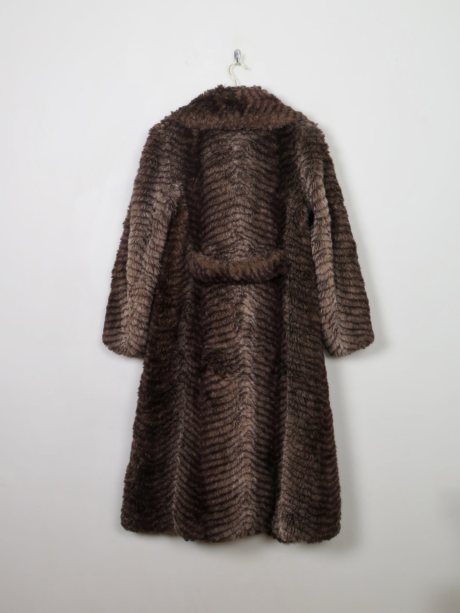 Women's Vintage Brown Faux Fur Coat S - The Harlequin