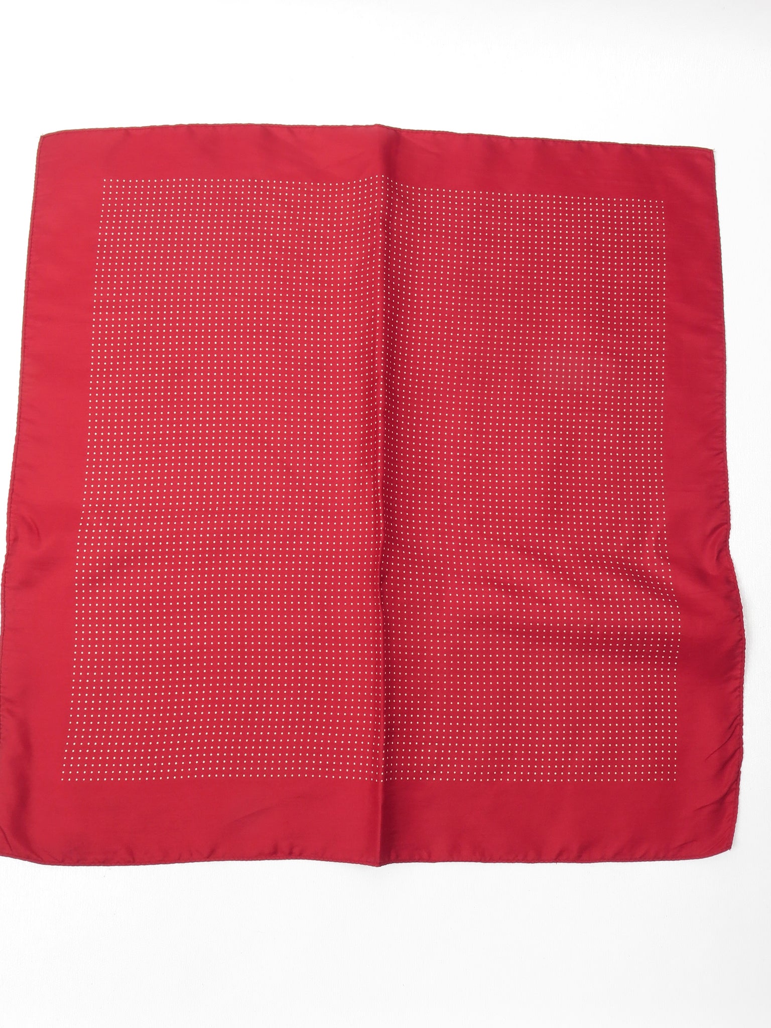 Vintage Wine Small Polka Dot Square Silk Scarf