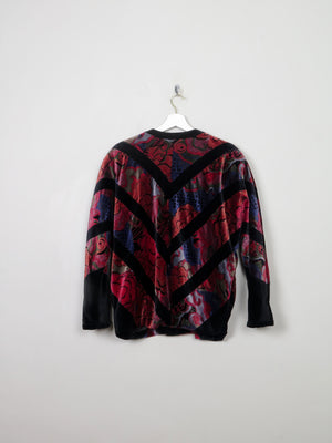 Women’s Colourful  Vintage Velvet Bomber Jacket S/M - The Harlequin