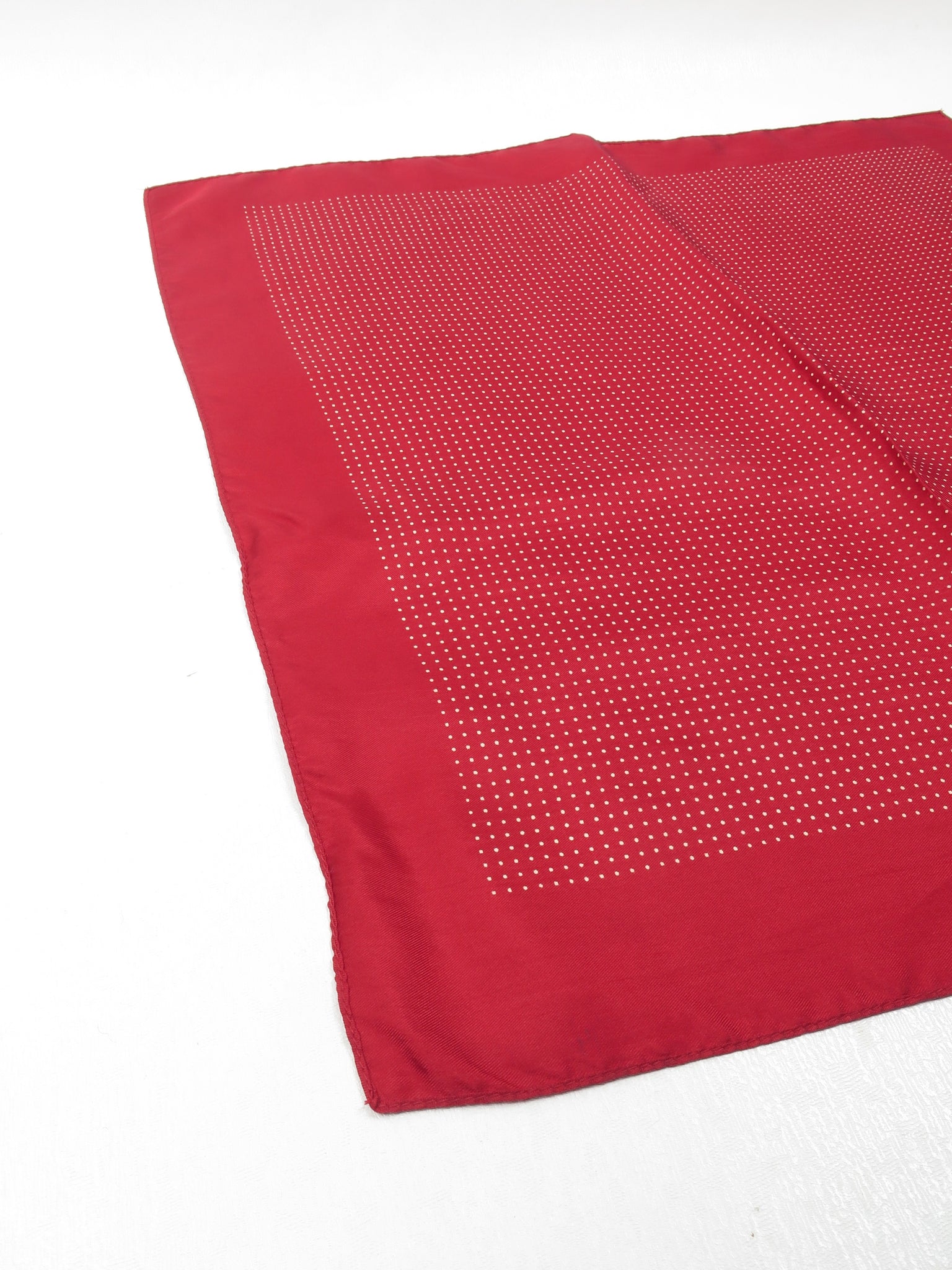 Vintage Wine Small Polka Dot Square Silk Scarf