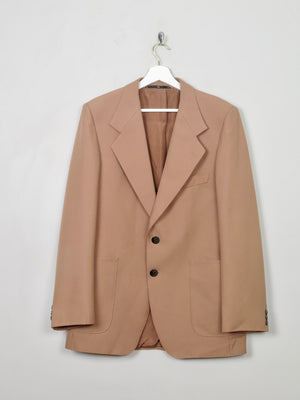 Men's Vintage 1970s  Camel Coloured Suit 40" - The Harlequin