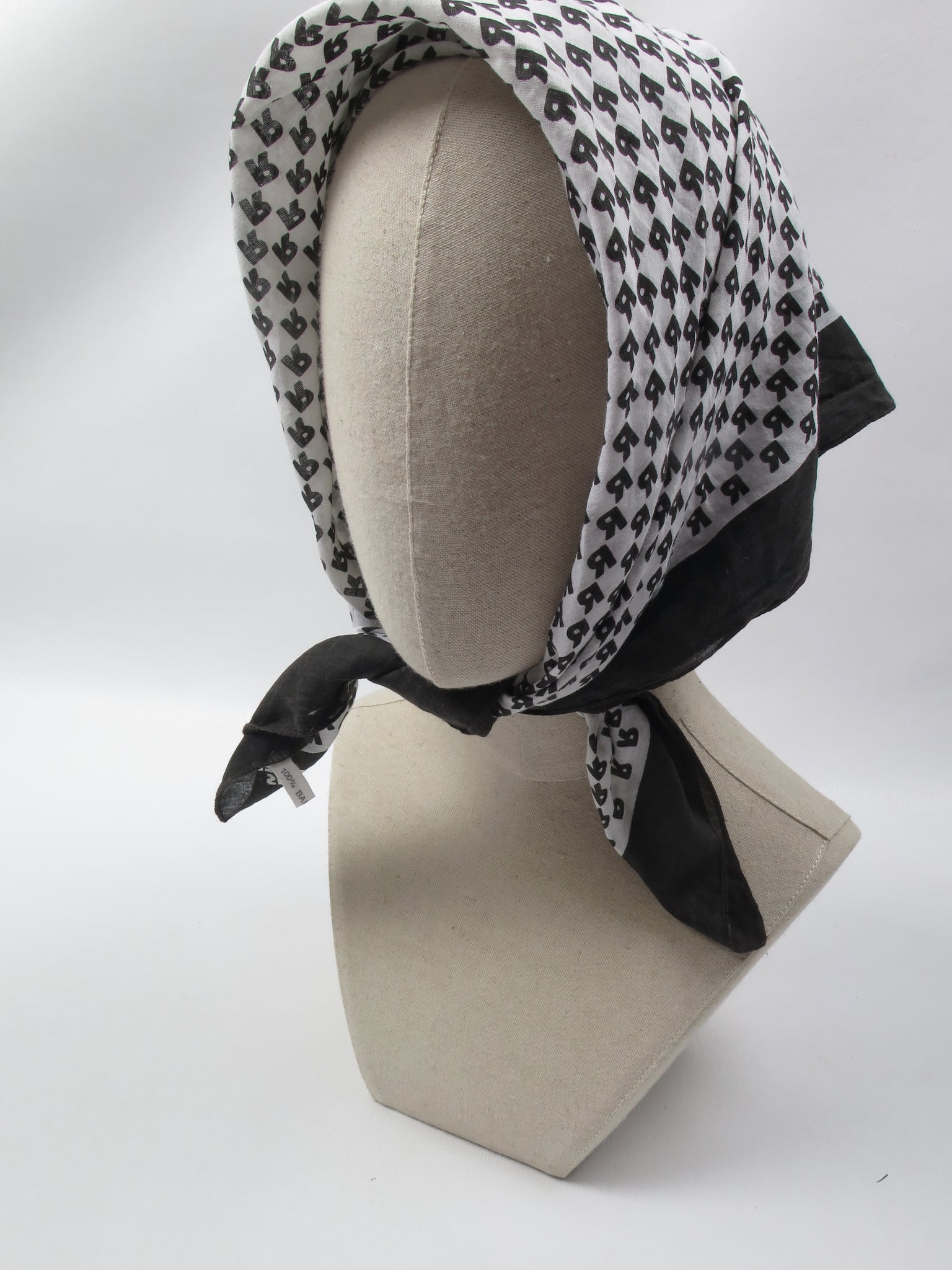 Women's Vintage Rodier Paris Monogram Square Scarf