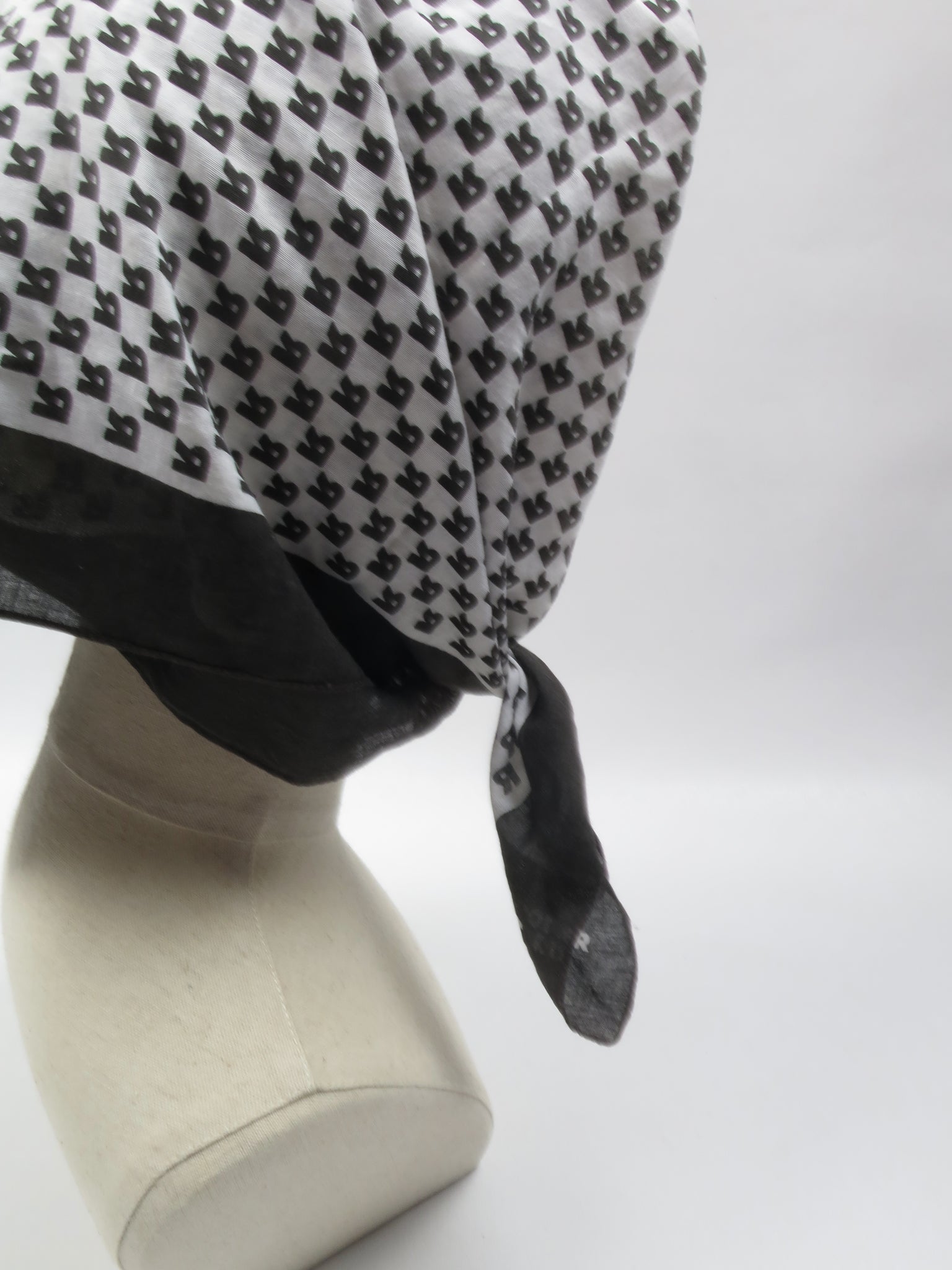 Women's Vintage Rodier Paris Monogram Square Scarf