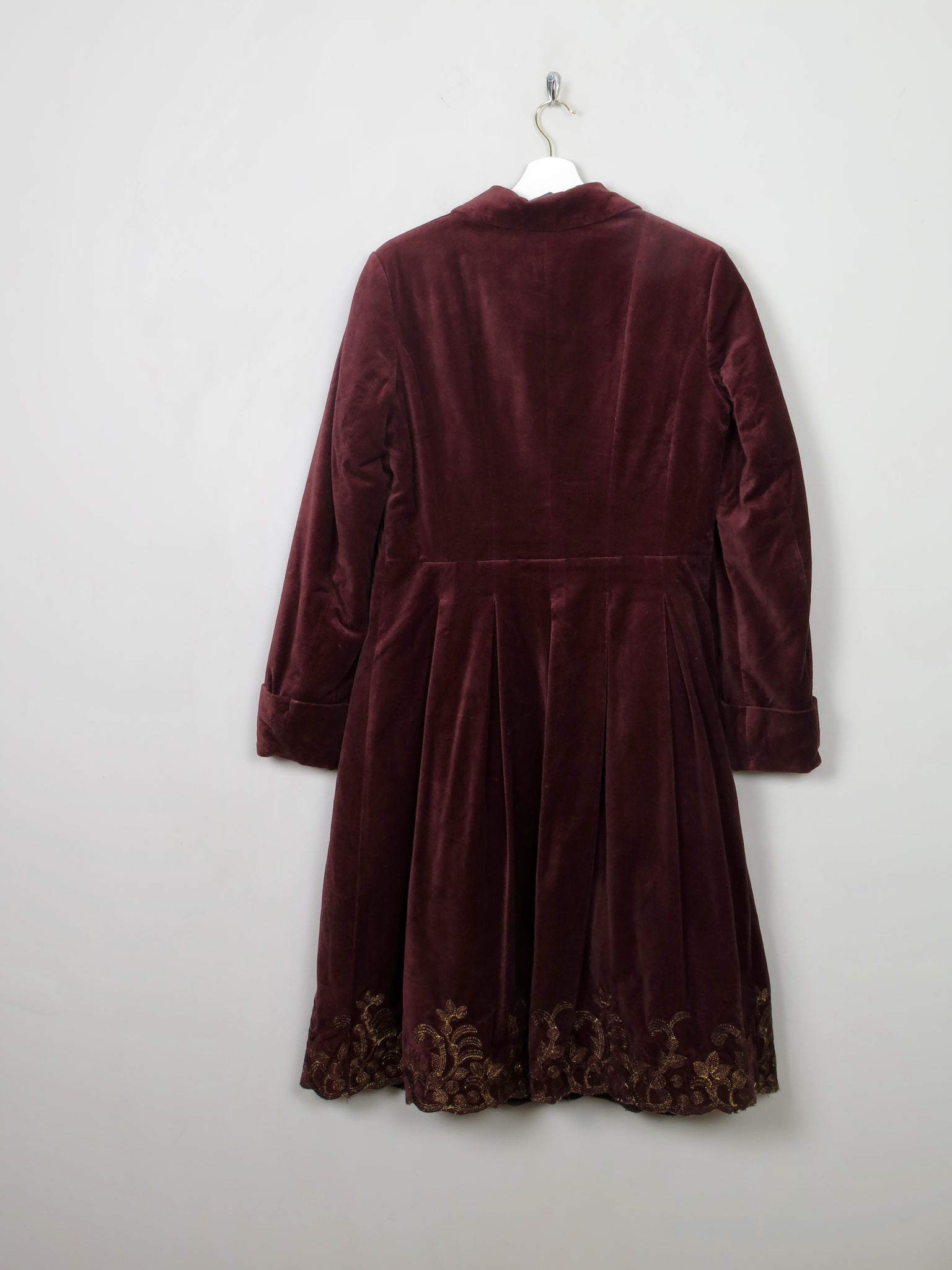 Women's Mauve Vintage Velvet Coat By Noa Noa S/M - The Harlequin