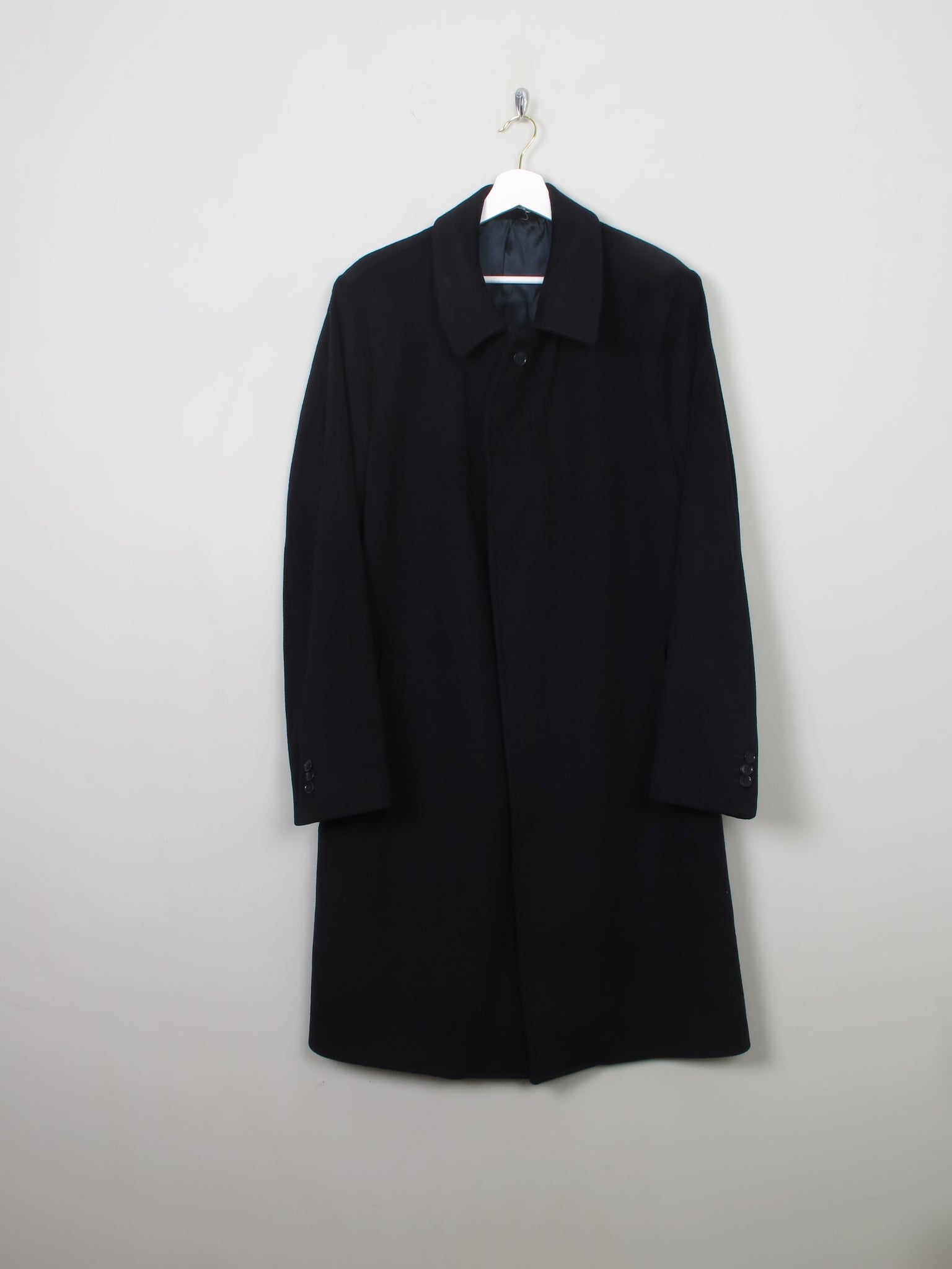 Men's Vintage Louis Copeland Navy WooL Coat 40" - The Harlequin