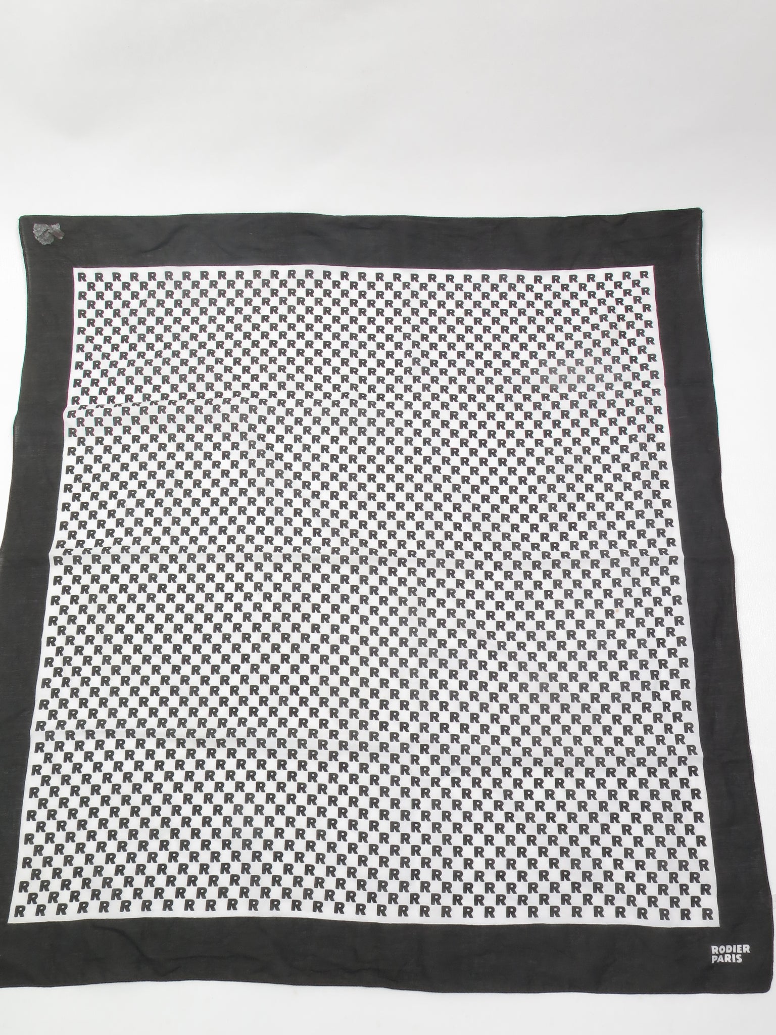 Women's Vintage Rodier Paris Monogram Square Scarf