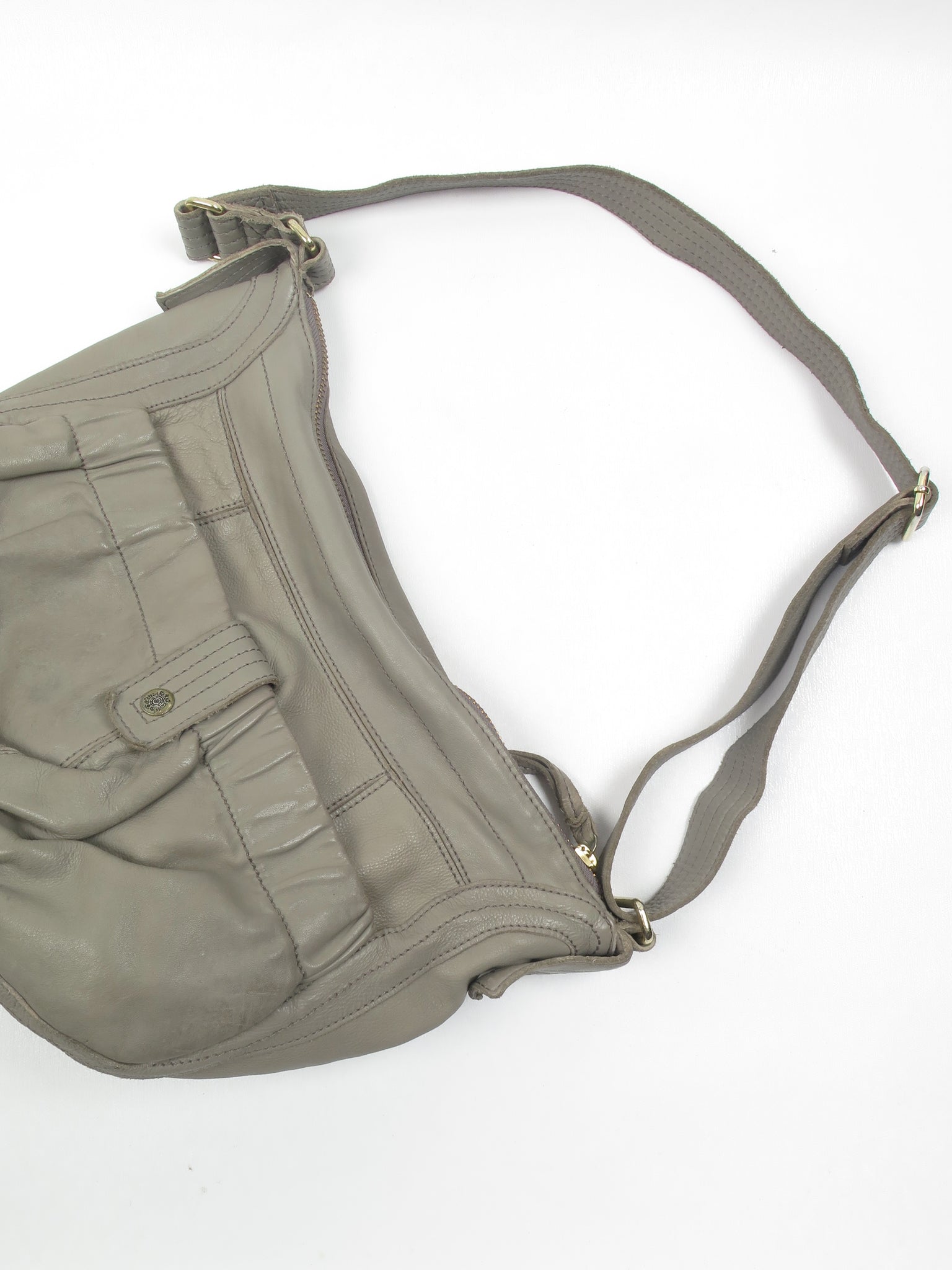 Vintage Leather Taupe Cross Body Ted Baker Bag