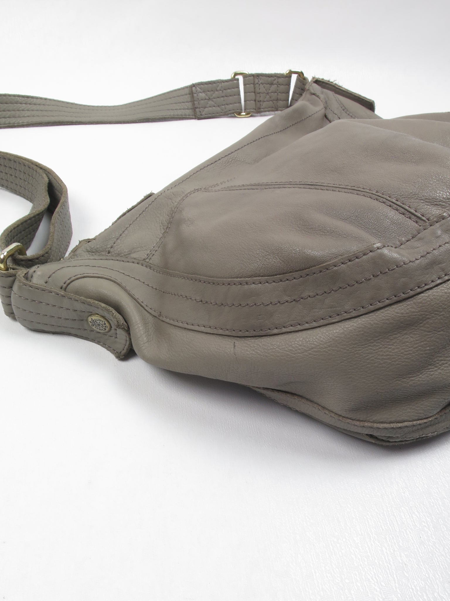 Vintage Leather Taupe Cross Body Ted Baker Bag